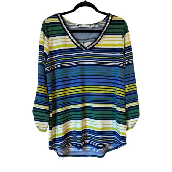 NOTATIONS Tops - ❤️SPRING/SUMMER  TOP w/NECKLINE DETAIL  LARGE    #Q